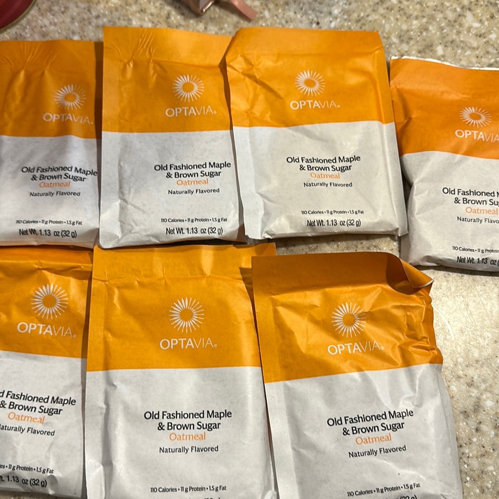 Optavia lot of 7 Old Fashioned Maple & Brown Sugar Oatmeal “expired”